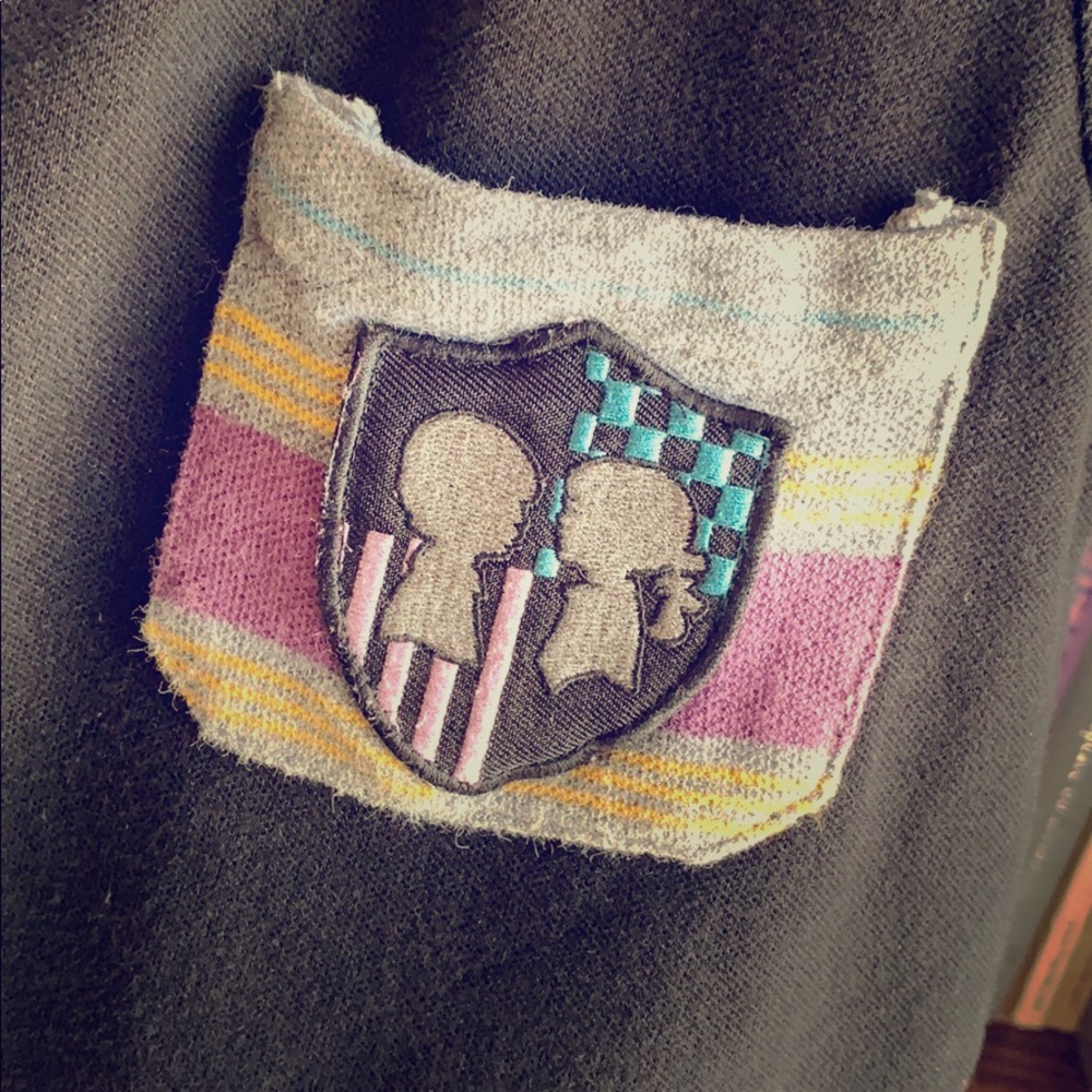 Boy Meets Girl Black Racerback Tank w/Pocket Patch